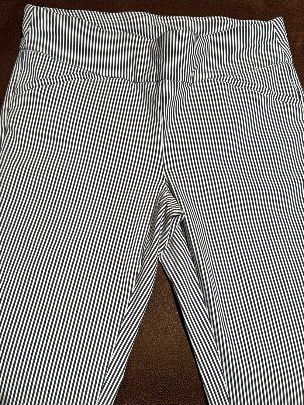 Christopher & Banks Striped Black & White Stretch Pants
